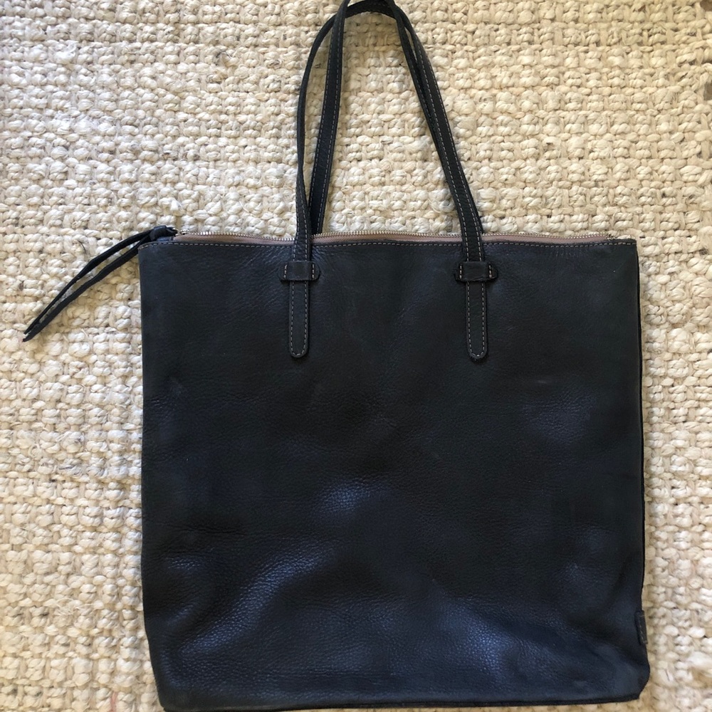 Consuela Black Leather Bag - Evie Market Tote